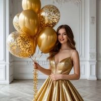 Латексный шар с конфетти в ассорт.